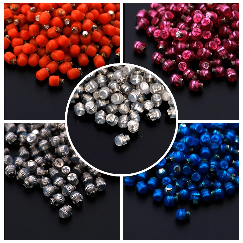 200 pcs Bumpers for Barber Scissors Silencer Parts Stainless Steel Silencieux Haircutting Styling Scissors Accessories Bumpers