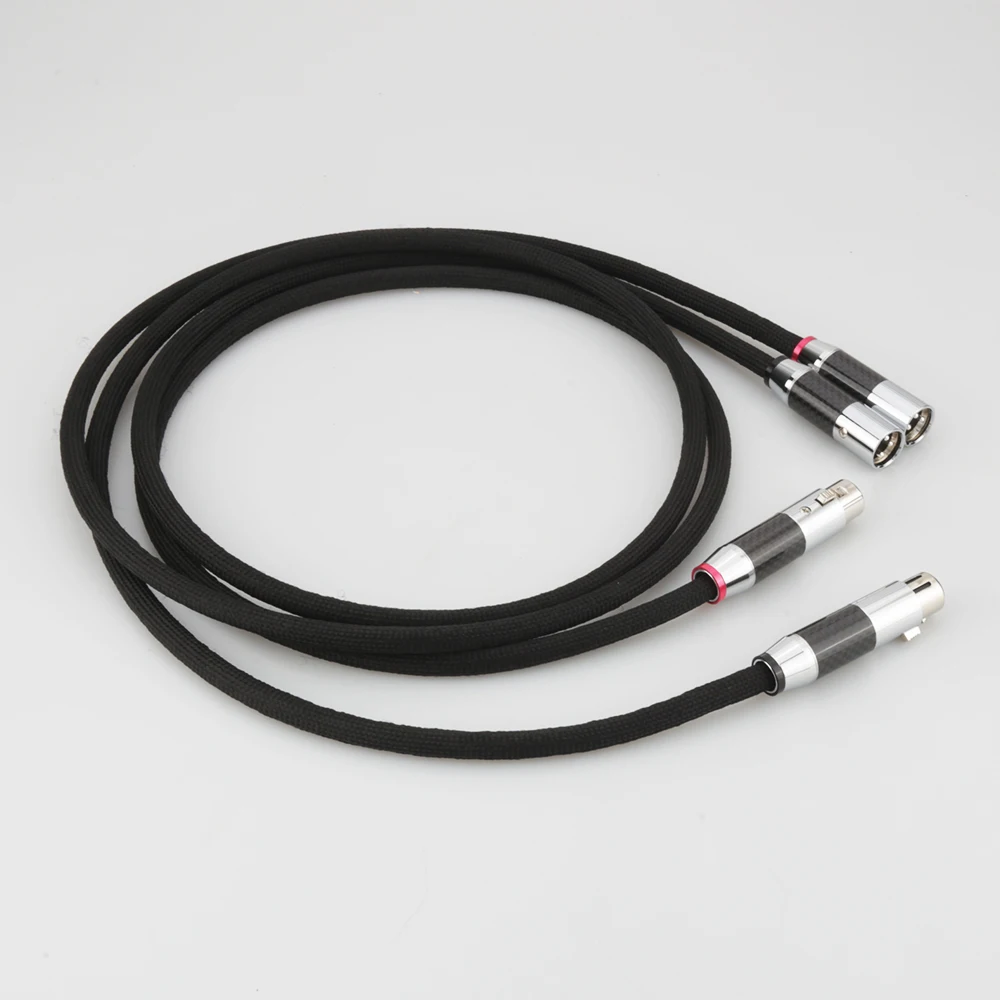 High Quality Audiocrast 99.998% OFC Silver Plated Copper HIFI Silver Plating XLR Plug Interconnect Audio Cable