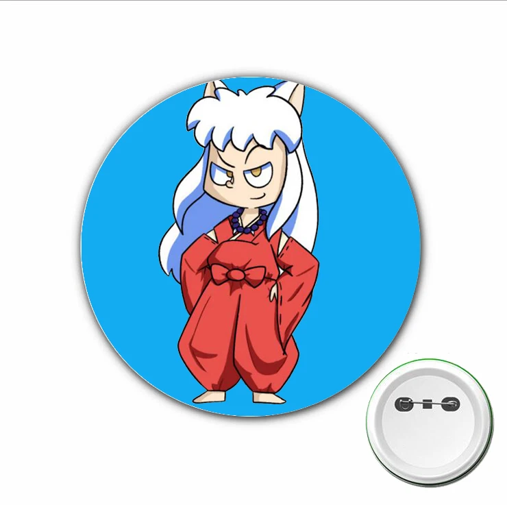 3 stücke Anime Inuyasha Cosplay Abzeichen Cartoon Pins Brosche für Kleidung Zubehör Rucksäcke Taschen Knopf Abzeichen