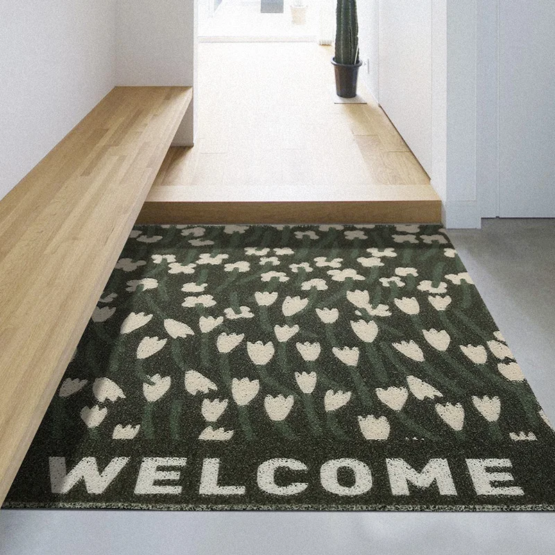 Modern Tulip Welcome Home Doormat Living Room Mat Kitchen Mat Bath Mat Anti-slip Mat Custom Mat Carpet Entrance Door Mat Carpet