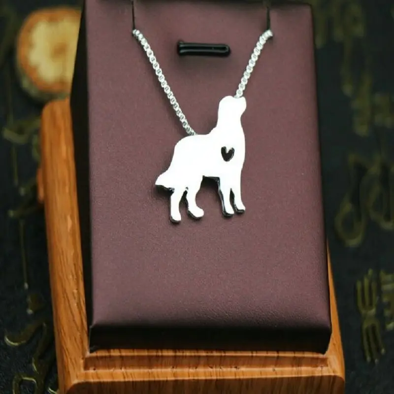 Bernese mountain dog necklace dog pendant jewelry golden colors plated