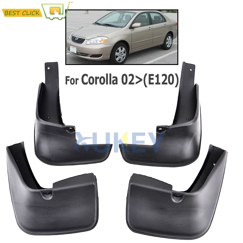 Car Mudflap For Toyota Corolla E120 E130 2002 2003 2004 2005 2006 2007 2008 Mudguard Mud Flaps Splash Guard Fender