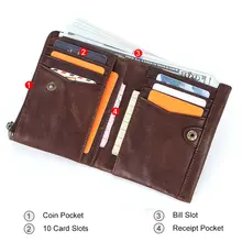 Genuine Leather Mini Wallet for Men #3