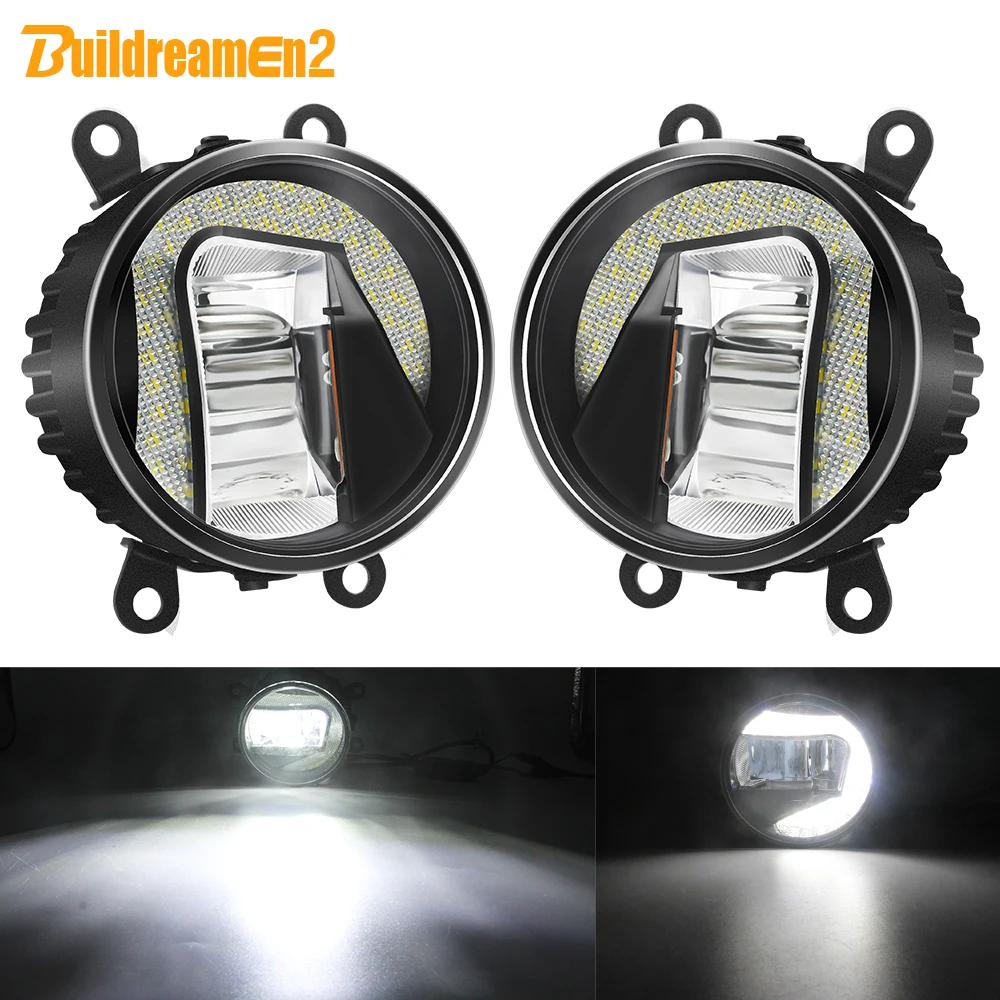 2IN1 Car LED Fog Light Assembly + Daytime Running Light DRL 12V For Subaru Forester Impreza WRX STI Legacy Justy Outback BRZ XV