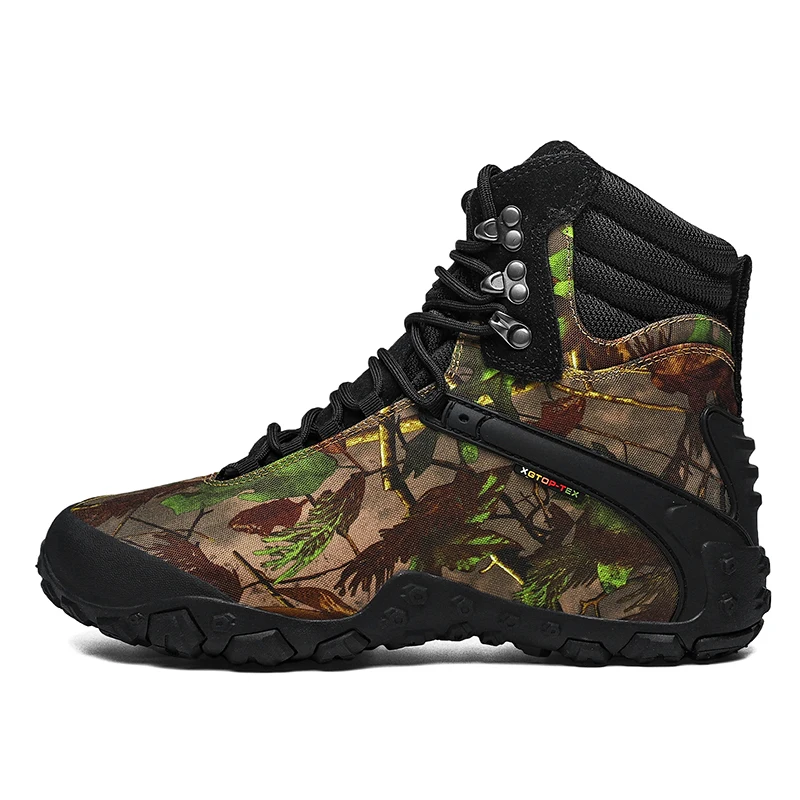 

XIANG GUAN Hiking Shoes Men Waterproof Tree Bionic Camo Climbing Mountain Tactical Boots Women Outdoor Sports Camping Trekking