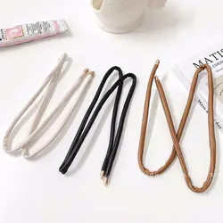 NEW Wire Headbands Solid Color Adjustable PU Leather Hair Rope Ponytail Holder Fashion Beach Hair Accessories for Women Girl