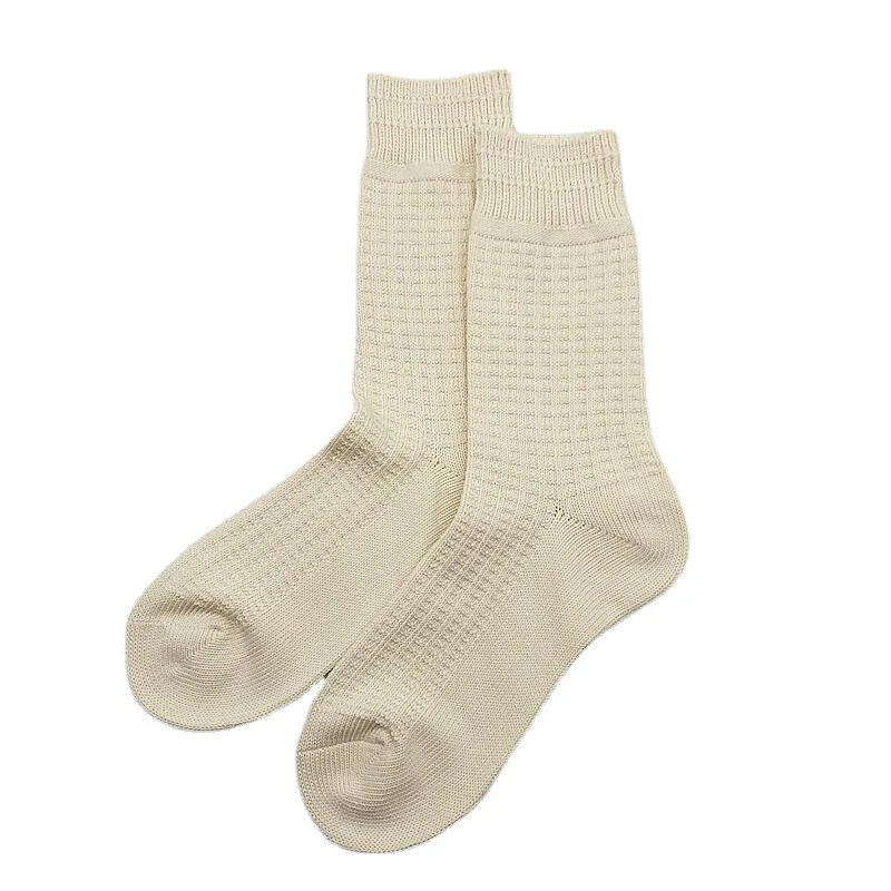 Match-Up Men Waffle Socks For Business Casual Dress Cotton Socks(5 Pairs)