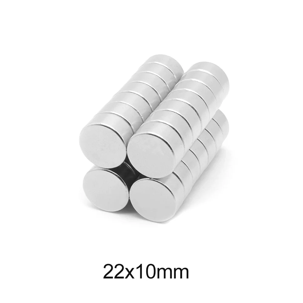 1/2/5/10/15PCS 22x10 Disc Strong Powerful Magnetic Magnet 22mmx10mm Permanent Neodymium Magnet 22x10mm Round Search Magnet 22*10