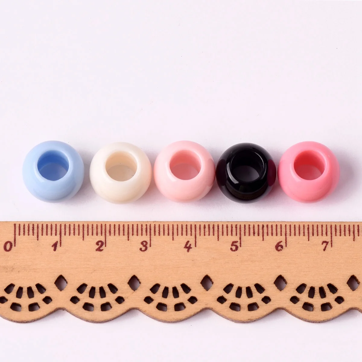 20pcs Round 14mm Opaque Acrylic Loose Big Hole Beads Wholesale lot Crafts Findings for DIY Jewelry Making