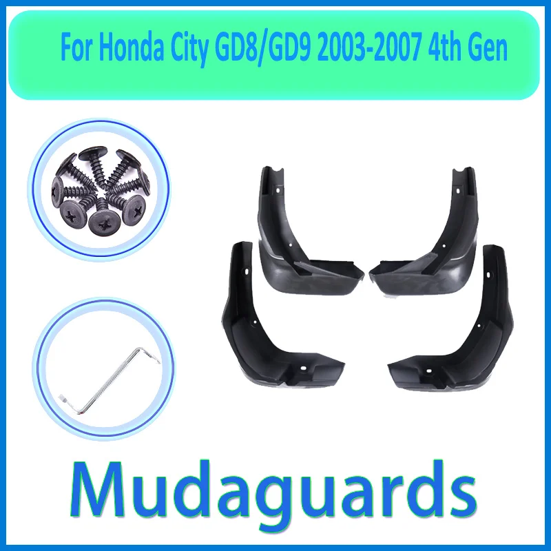 for Honda City GD8 GD9 2003~2007 2004 2005 2006  Car Fender Mudguard Mud Flaps Guard Splash Flap Car Accessories