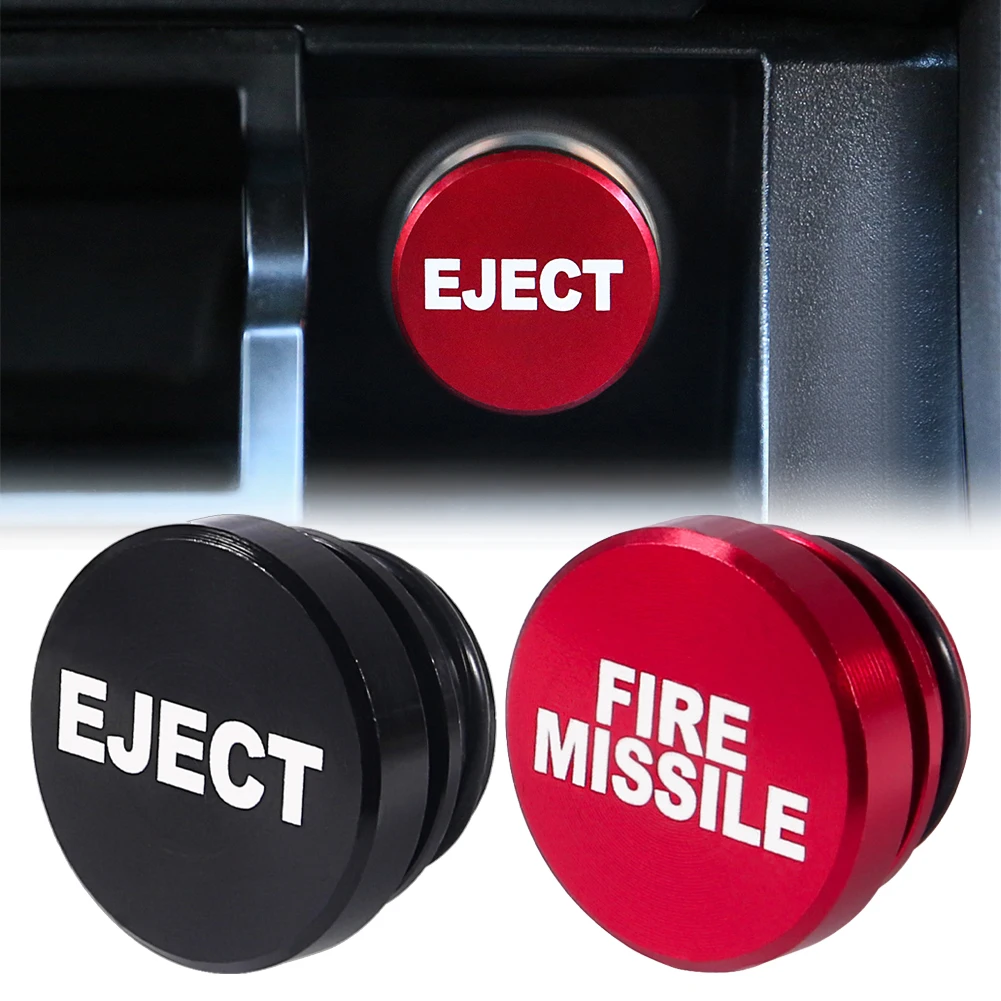 Universal Eject Fire Missile Button 12V Car Cigarette Lighter Cover Auto Accessories Car Cigarette Outlet Cover Socket Plug