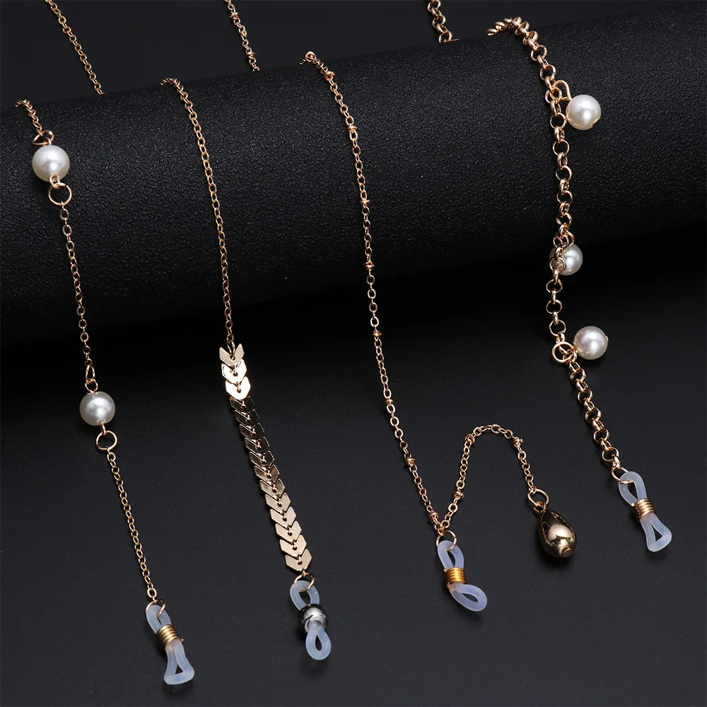 

Fashion Pearl Eyewear Sunglasses Chains Lanyard Glasses Cord Holder Neck Strap Rope Women Girls Necklace Chain Accessory Cheap