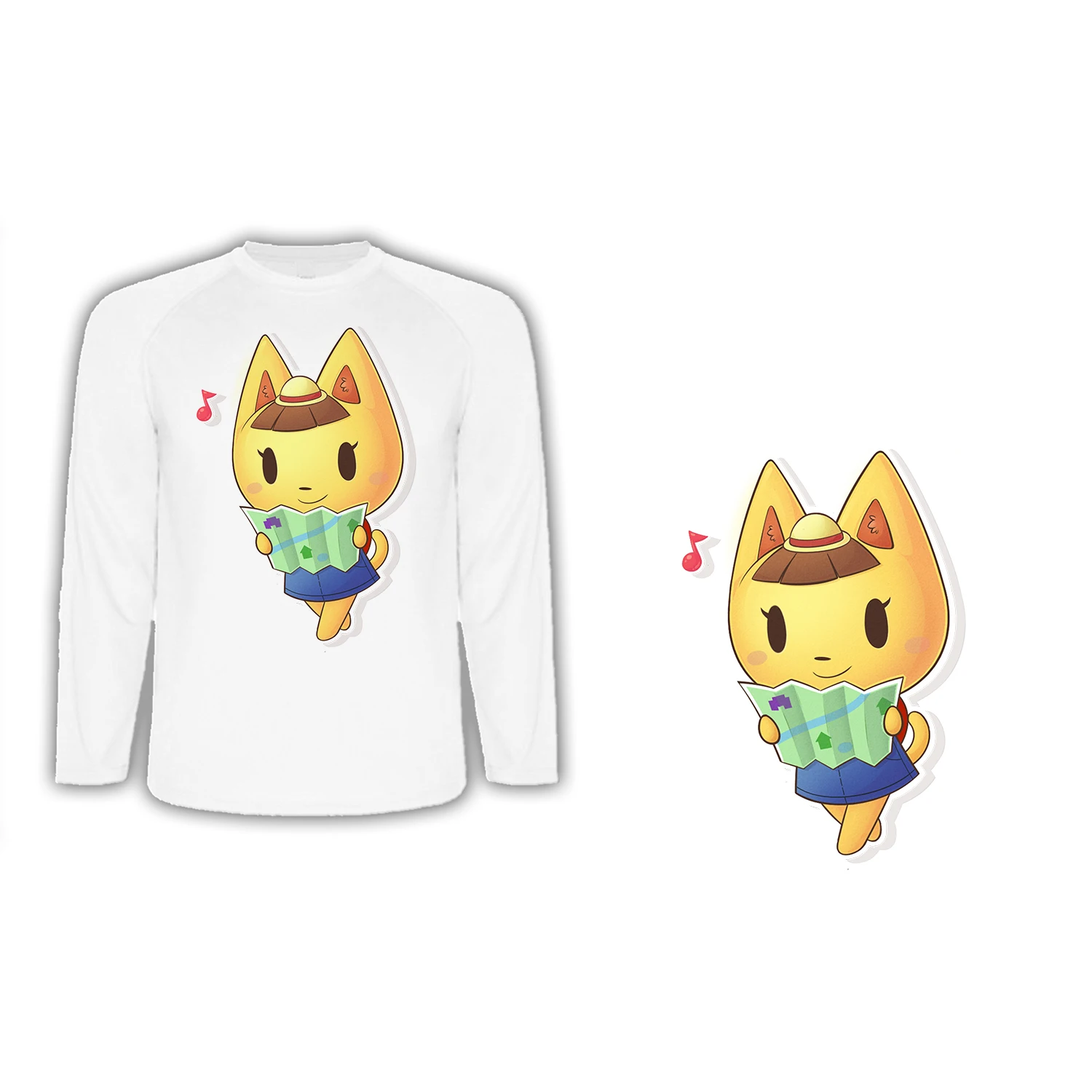 LONG SLEEVE T-SHIRT A3 CAT CHIBI VERY CUQUI T-shirt