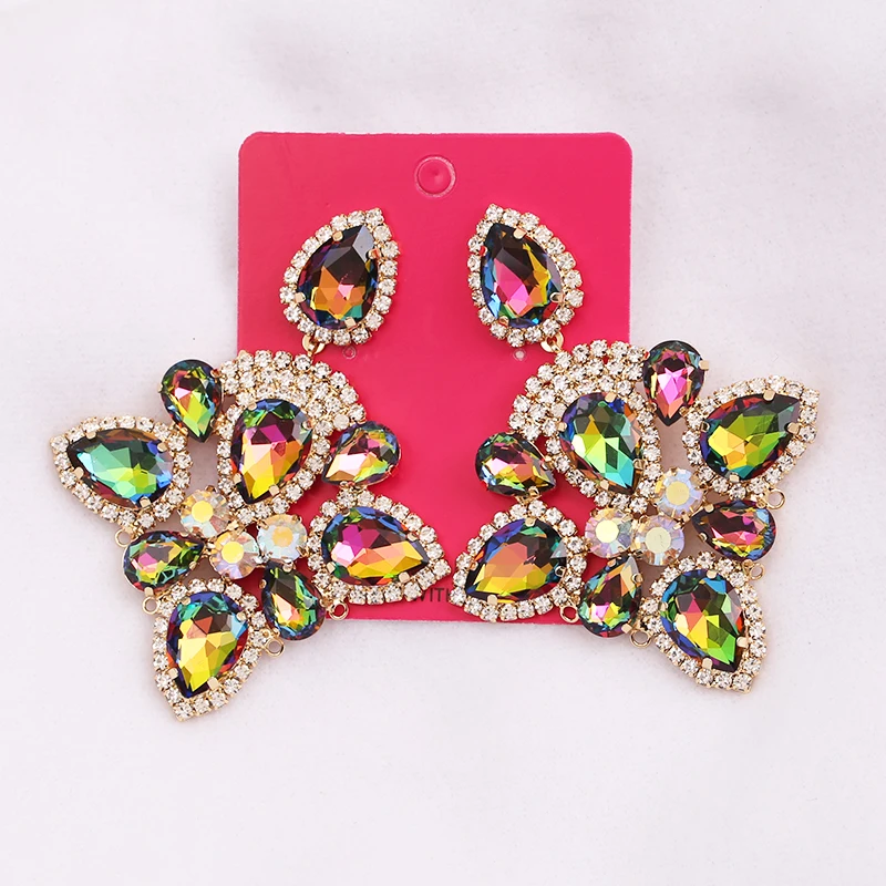 Za Earrings Fashion Jewelry 2022 Large Rhinestone Pendant Earrings Drop Earrings For Women Dangle Earrings Korean Earring Gifts