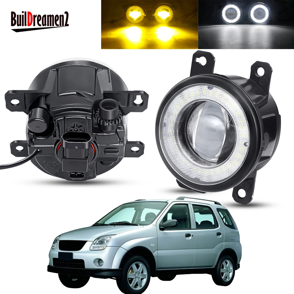 2 X Car Angel Eye Fog Light Assembly LED Lens Fog Driving Lamp DRL 30W H11 12V For Subaru Justy III (G3X) Hatchback 2003-2008