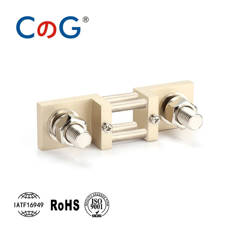

CG 800A 1000A 1200A 1500A CG FL-2D DIN Type 60mV 100mV Brass DIN Copper Resistor DC Shunts For Current Analogue Panel Meter