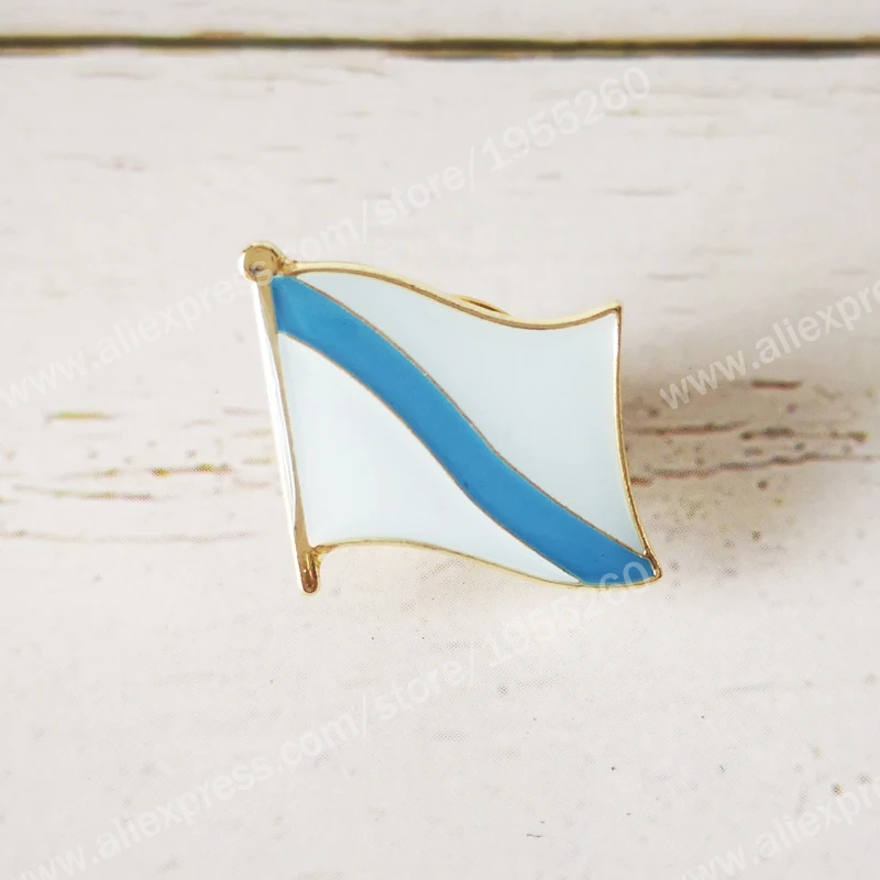Alfileres de solapa con bandera de Galicia, broche de región de nacionalidades provinciales de España, insignia esmaltada de Metal epoxi de cristal