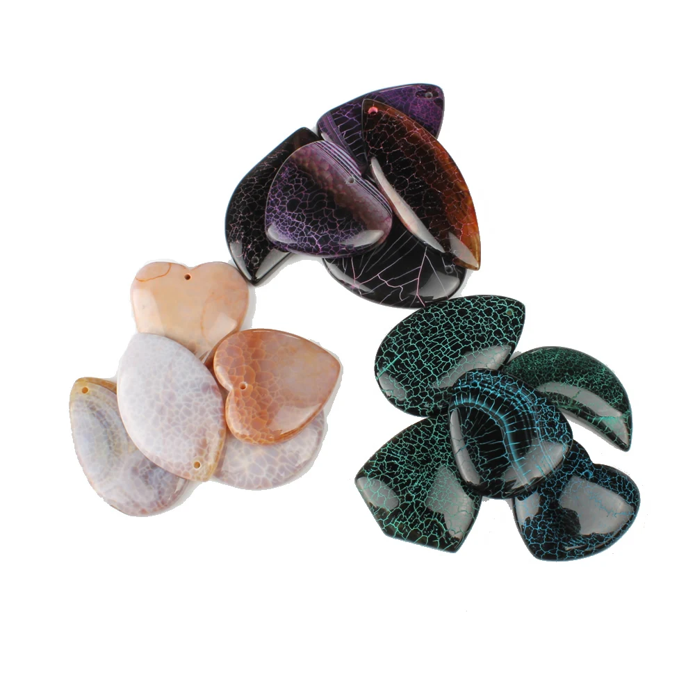 5pcs / Bag Natural Stone 31-40 * 37-55 * 6mm Geometric Color Pendant Star Jewelry Making DIY Necklace Earrings Accessories