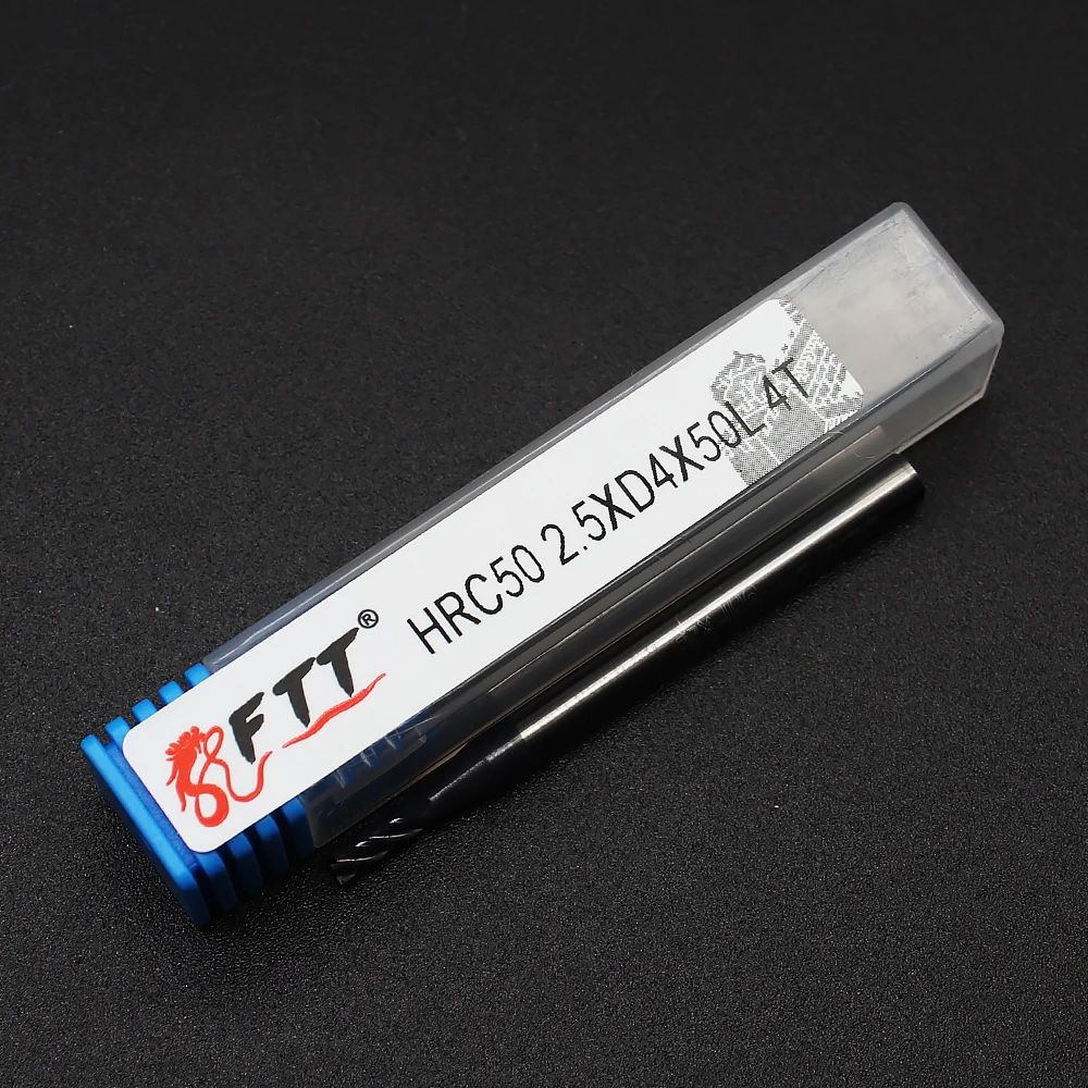 HRC50 2.5Mm 4ขลุ่ย Endmills คาร์ไบด์ End Mill Machine เหล็กทังสเตนเครื่องกัด Cnc EndMill เครื่องตัดเครื่องมือ