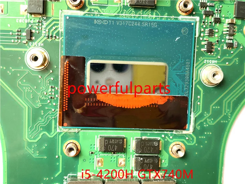 Imagem -03 - Motherboard para Asus N550 N550jv Mainboard Re.2.0 com I54200h Cpu Gtx740m N14p-gt-a2 Funcionando Bem