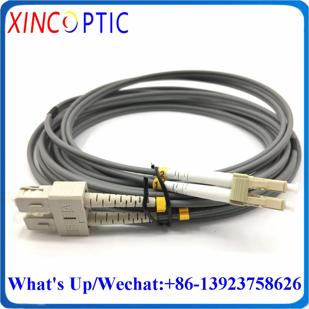 

10Meter LC/UPC-SC//ST/FC/LC OM2 MM(50/125),DX,Dia:3.0mm,10M,PVC,Gray,Armored Dual-core Duplex Dual Fiber Optic Patch Cord Cable