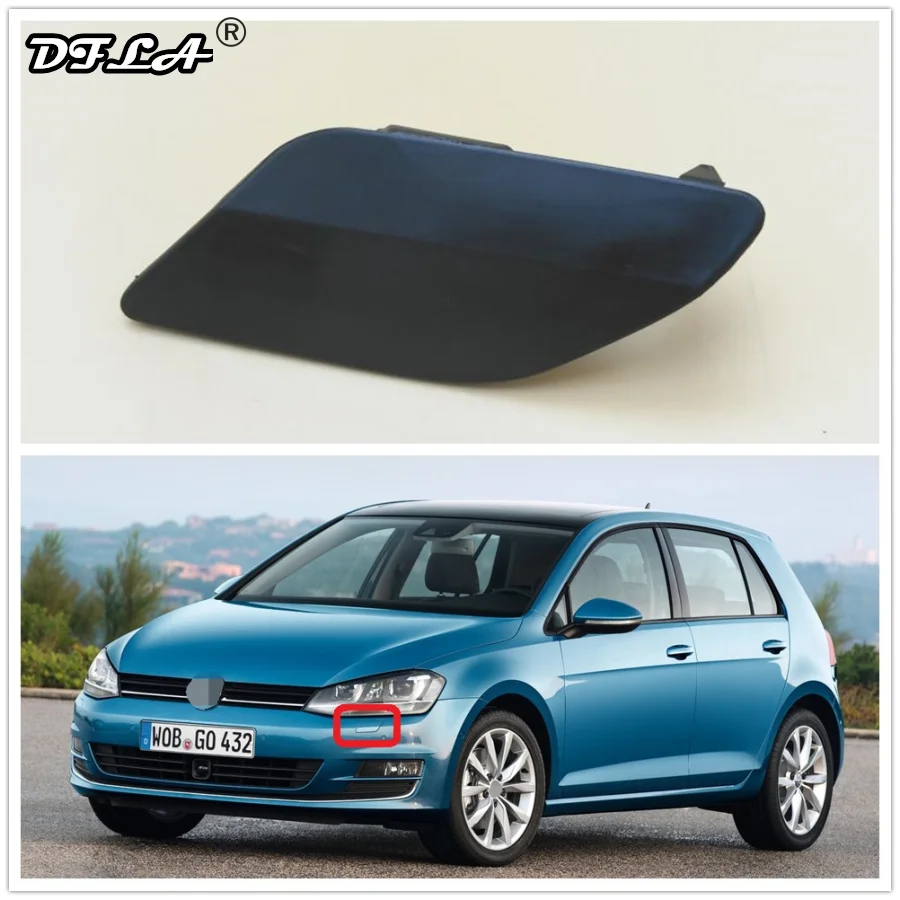 1Pc Left Side For VW Golf 7 MK7 2013 2014 2015 2016 2017 Car-styling Front Bumper Headlight Washer Cover Cap Driver Side