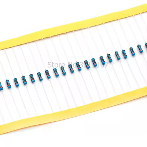 100PCS/LOT 1/4W 1R~22M 1% Metal film resistor 100R 220R 1K 1.5K 2.2K 4.7K 10K 22K 47K 100K 100 220 1K5 2K2 4K7 ohm Resistance - Image 3