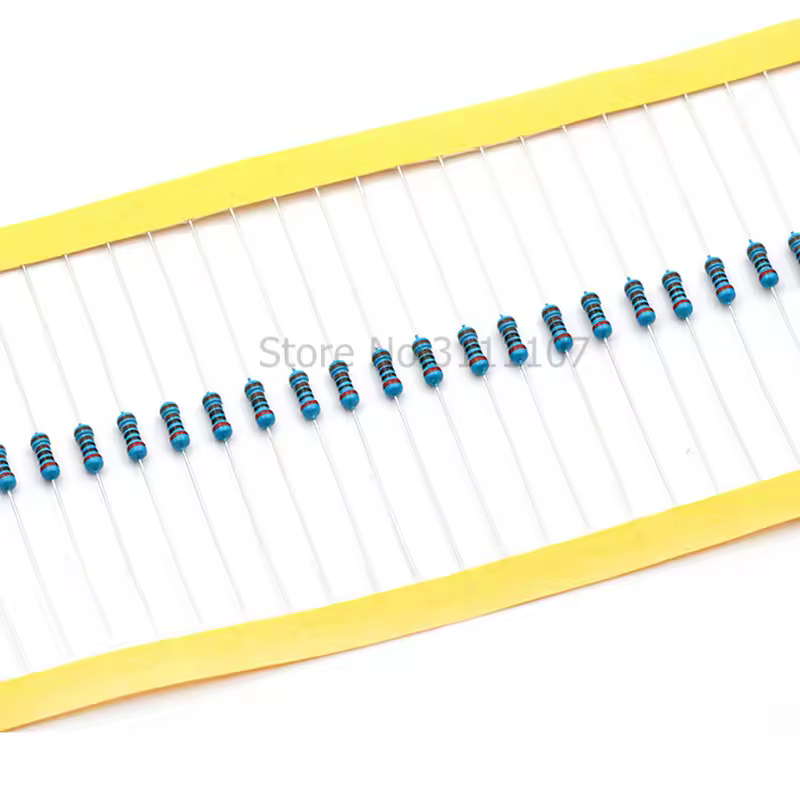 100PCS/LOT 1/4W 1R~22M 1% Metal film resistor 100R 220R 1K 1.5K 2.2K 4.7K 10K 22K 47K 100K 100 220 1K5 2K2 4K7 ohm Resistance - Image 3