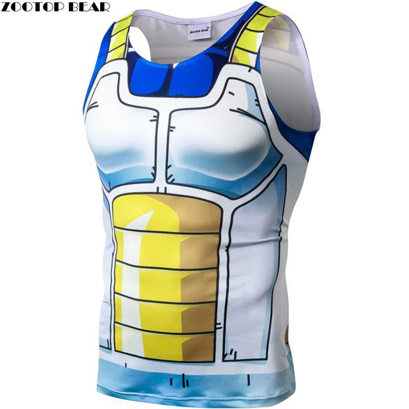 3D Anime Tank Tops Men Anime Vest singlet Tops Tees Goku Waistcoat Fitness Male Bodybuilding Clothing Streetwear ZOOTOP BEAR