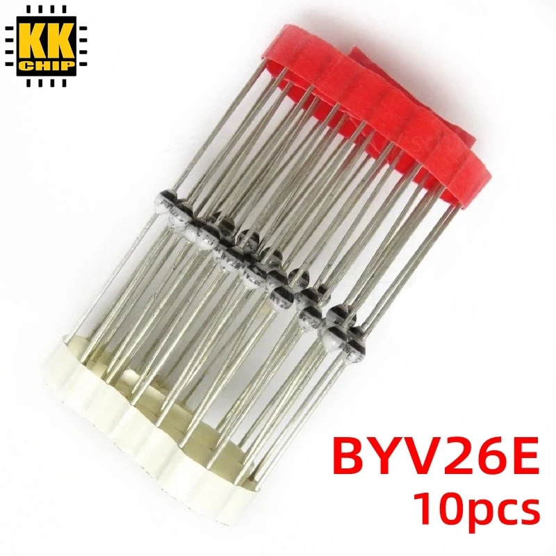 10PCS/LOT KKCHIP BYV26E SOD-57 1000V Ultra-fast Recovery Glass Passivation Rectifier Diode