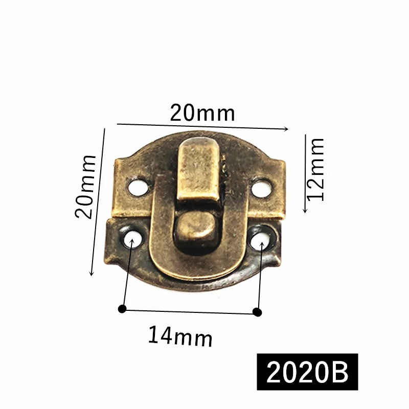 Uxcell Retro Bronze Latch Lock & Hinge Set – 2 Latches + 4 Engraved Hinges + 24 Screws For Jewelry Boxes, Cabinets & Wooden Chests