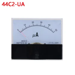 44C2-A DC 0-50uA 100uA 500uA Pointer type DC micro-ampere meter Class 1.5 Analog Amperemeter Panel Meter Gauge