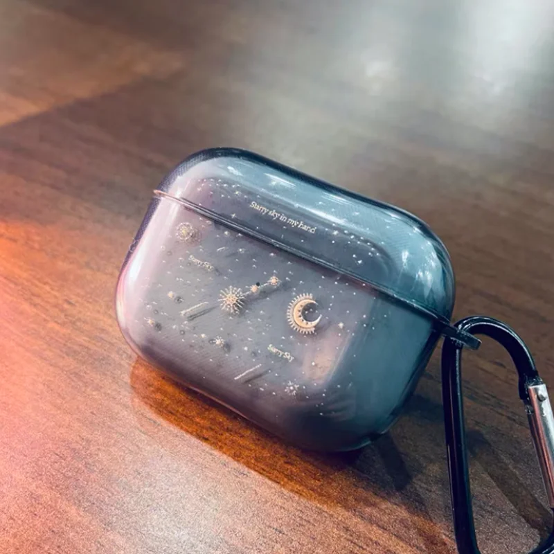 Чехол для наушников Airpods Pro Star Moon Starry Sky, роскошный мягкий чехол из ТПУ для Airpods Air pods 2, чехол для наушников