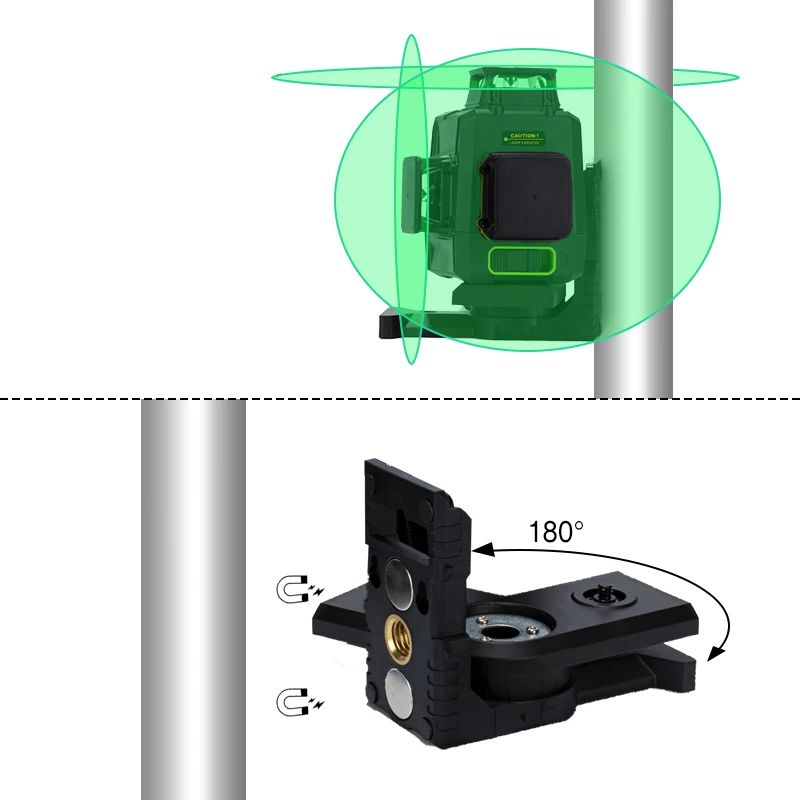 Clubiona CE certificated 3D Line Laser Level 360 Horizontal and Vertical German Laser diode Laser Line with Laser Receiver