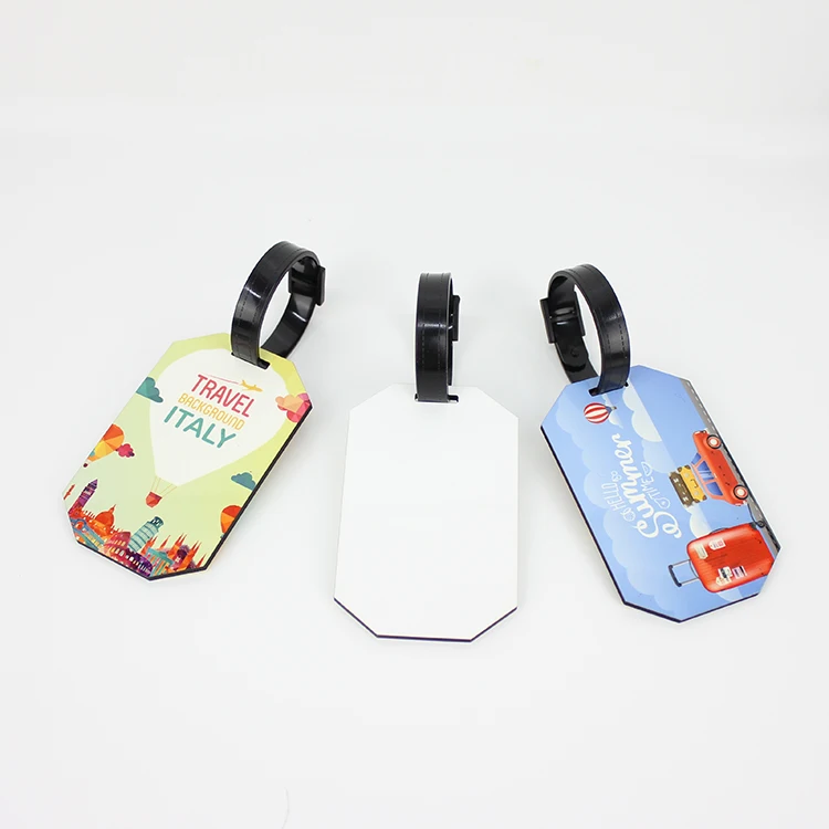 

50SETS Blank Sublimation MDF wooden luggage tags with punch hole transfer custom luggage tag DIY consumables both sides