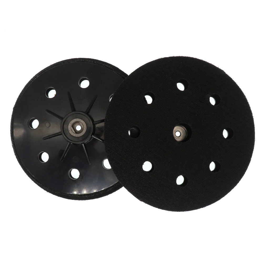 2 PCS 7 Inch 180 MM 8 Hole Black Hook and Loop Wall Sanding Pad Sanding Disc Polishing Backing Pad Backing Plate Abrasive Tools