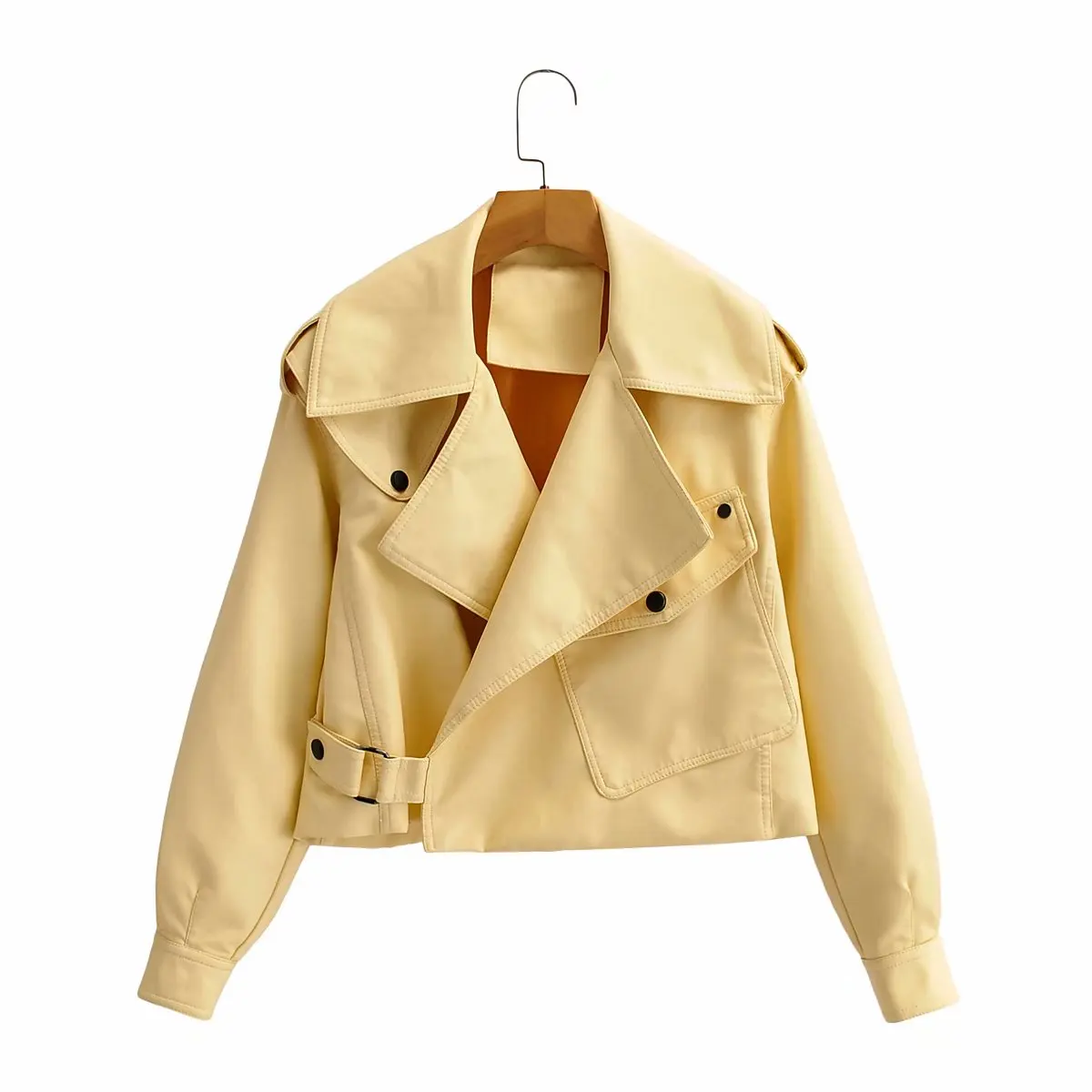 Primavera quente mulheres jaqueta de couro do falso motociclista amarelo preto casaco turndown collar plutônio motocicleta jaquetas soltas streetwear outerwear