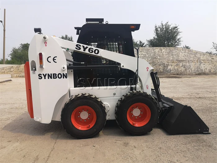 Mini retroexcavadora con ruedas, minicargador con carga de 850kg, con accesorios opcionales