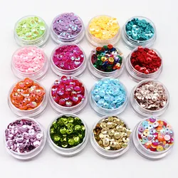 20g colore 4mm5mm serie concava paillettes allentate per ricamo, cucito a mano matrimonio artigianato fai da te accessori di abbigliamento pezzi di perline