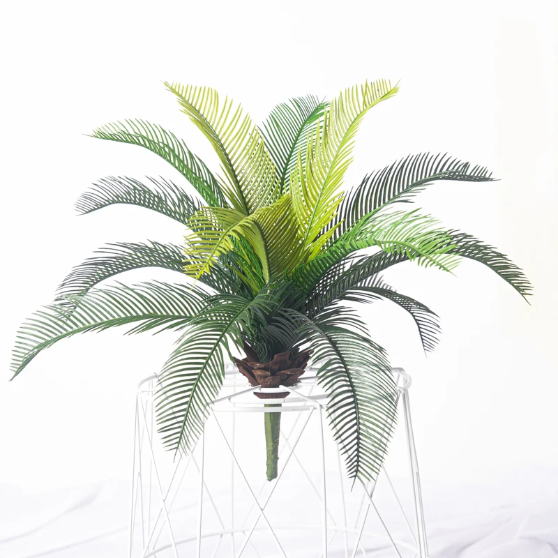 40 cm künstliche Pflanzen Cycas Palme Kunststoff tropische Pflanze gefälschte Baumblätter falsche Blätter für Hausgarten Hochzeitsdekoration – Detail 15
