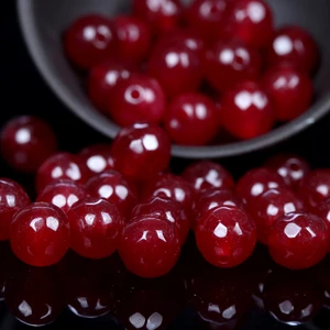 ナチュラル・ルビーのカルセドニー・ジェイド・ストーン・ビーズは宝石のための丸いゆるいスペーサーを作ります。 10 Best Sales Blue Chalcedony -6