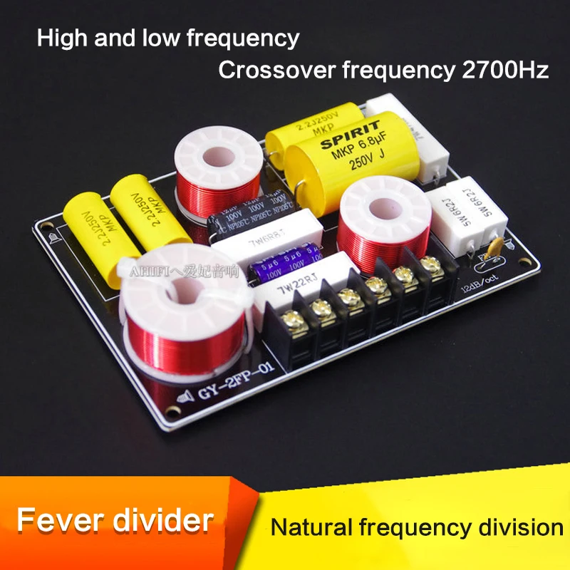 Crossover Speaker Professional High and Bass Two-way HIFI Audio DIY Upgrade Air-core Inductance Crossover Point 2700