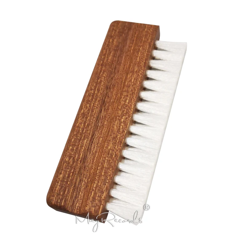 Cepillo de nailon de madera antipolvo de alta calidad, útil cepillo de limpieza para agua, barrido húmedo para discos de vinilo LP, accesorios de limpieza Phono