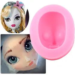 Girl Princess Face Silicone Molds Baby Birthday Fondant Cake Decorating Tools Soap Polymer Clay Candy Chocolate Gumpaste Moulds