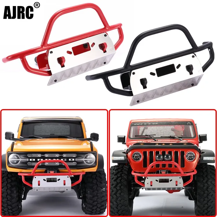 Metal Bumper For 1/10 Rc Car Trax Trx4 Bronco K5 Defender Axial Scx10 Iii Wrangler Parts