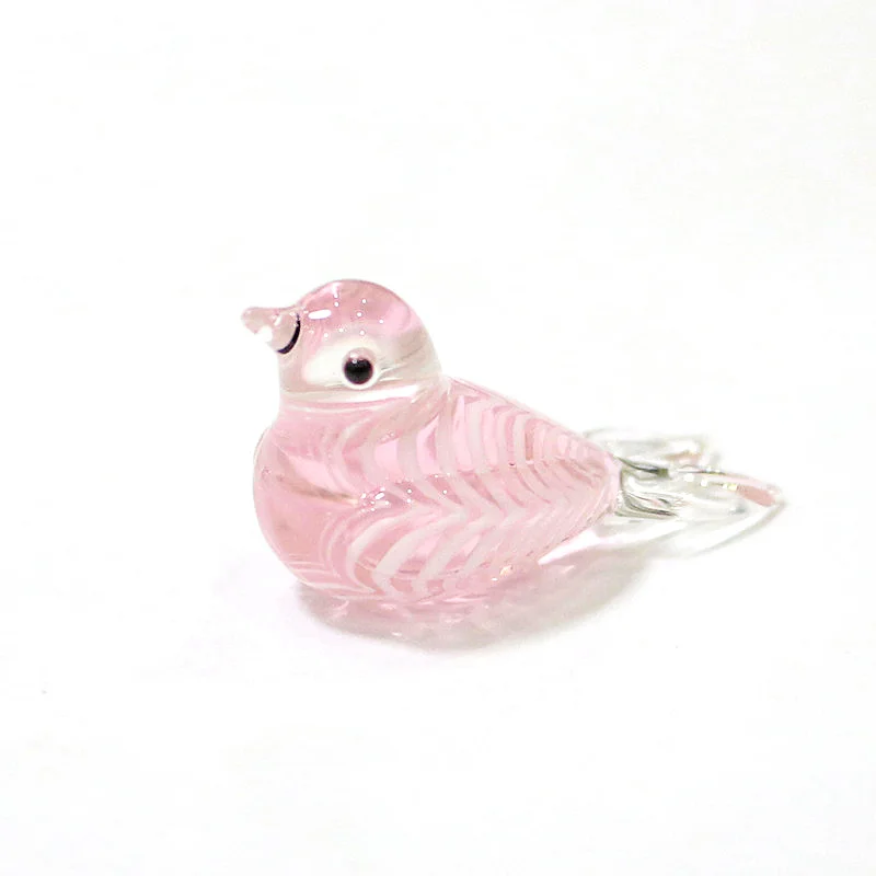 Custom Wholesale Different Style Mini Glass Bird Figurine Cute Animal Craft Ornaments Easter Home Fairy Garden Decor Accessories