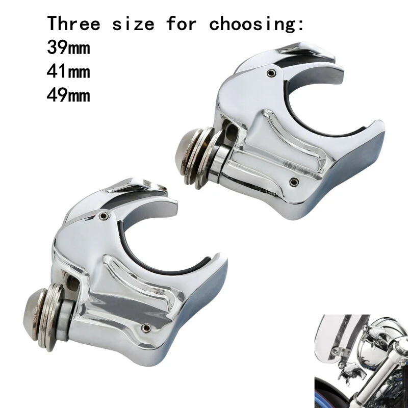 

Front Fork 39/41/49mm Windshield Screen Clamp For Harley Dyna Sportster FXDB FXDL Street Fat Bob Wide Glide XL1200 883 Rod VRSCA