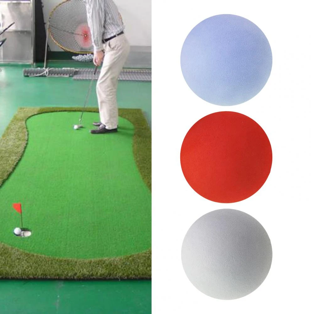 5pc 65mm eva bola de golfe da espuma macia-ajudas de treinamento do balanço do golfe para crianças ou adultos, verde de colocação interno, prática