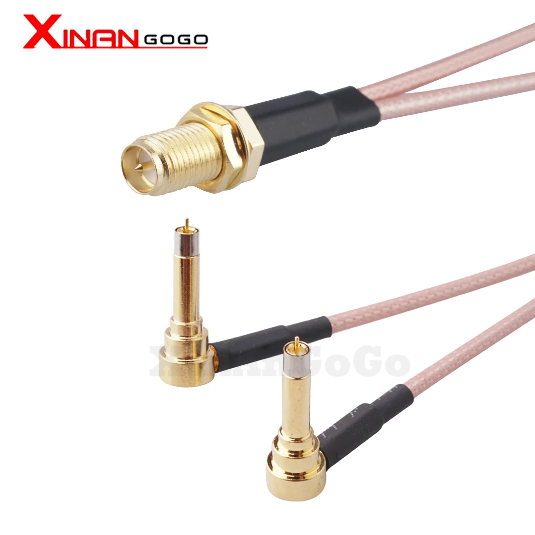 

1pcs RP SMA female to MS156 male Splitter Combiner cable pigtail RG316 One SMA point 2 MS156 connector for LTE Y