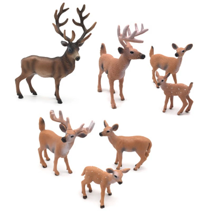 1Pcs Christmas Decorations Deer Model Simulation Whitetail Deer elk Decoration toys Display Window New Year Kids Gift